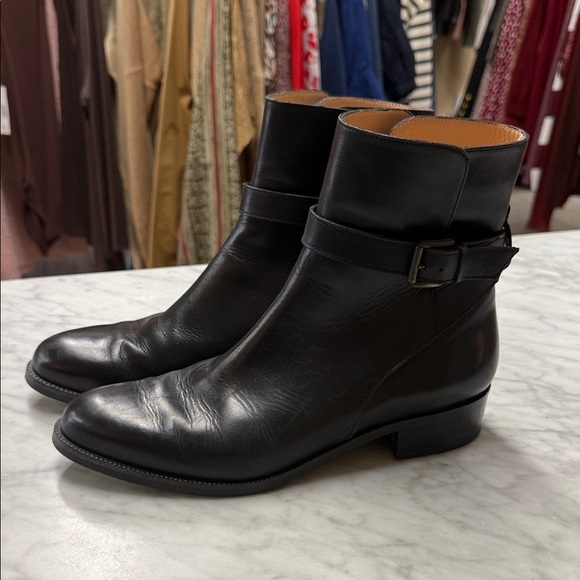 Men\'s Brooks Brothers Black Ankle Strap Buckle Leather Dress Boot Size 9 main image 4